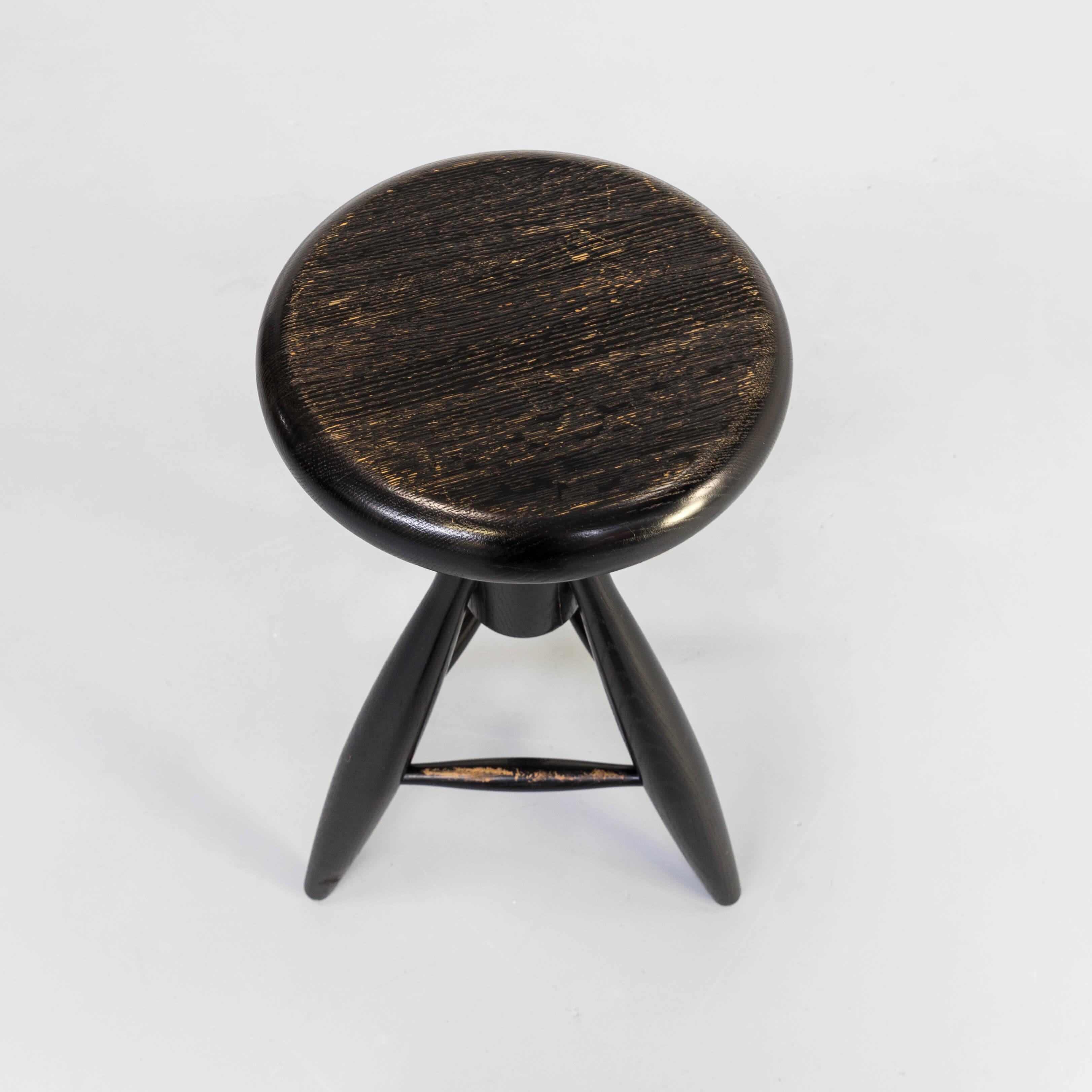 1990s Eero Aarnio ‘EA001’ Black Stool for Artek Set/4 For Sale 2