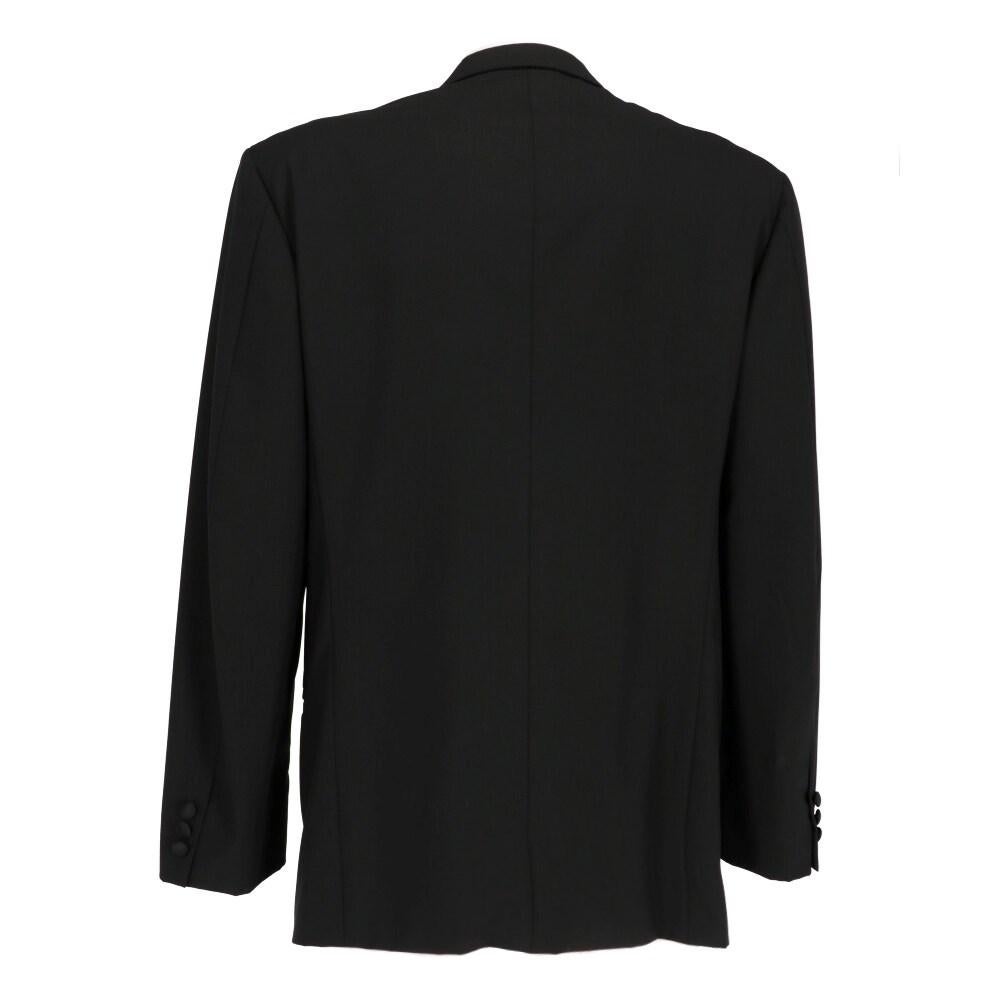 Emanuel Ungaro black wool jacket. Classic lapel collar, front button closure and welt pockets. Long sleeves and buttoned cuffs.

Size: 52 IT

Flat measurements
Height: 81 cm
Bust: 55 cm
Shoulders: 49 cm
Sleeves: 64 cm

Product code: X0995

Notes: