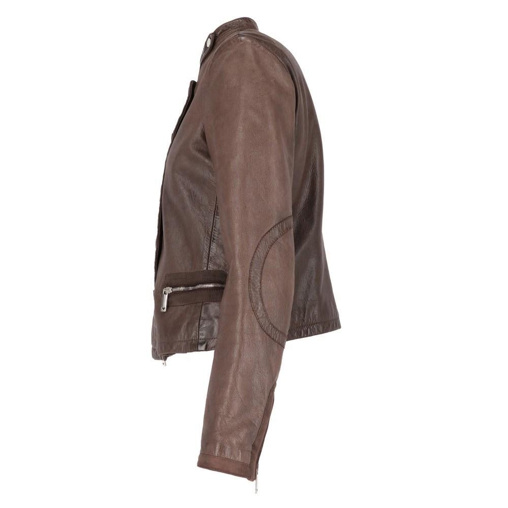 womens armani leather jacket