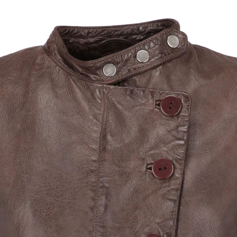 Brown 90s Emporio Armani Vintage brown leather jacket