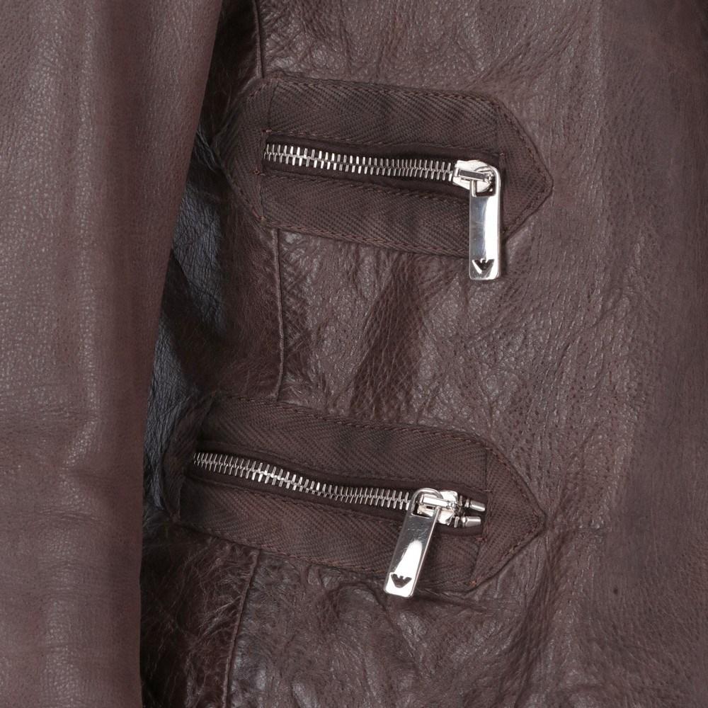 Women's 90s Emporio Armani Vintage brown leather jacket