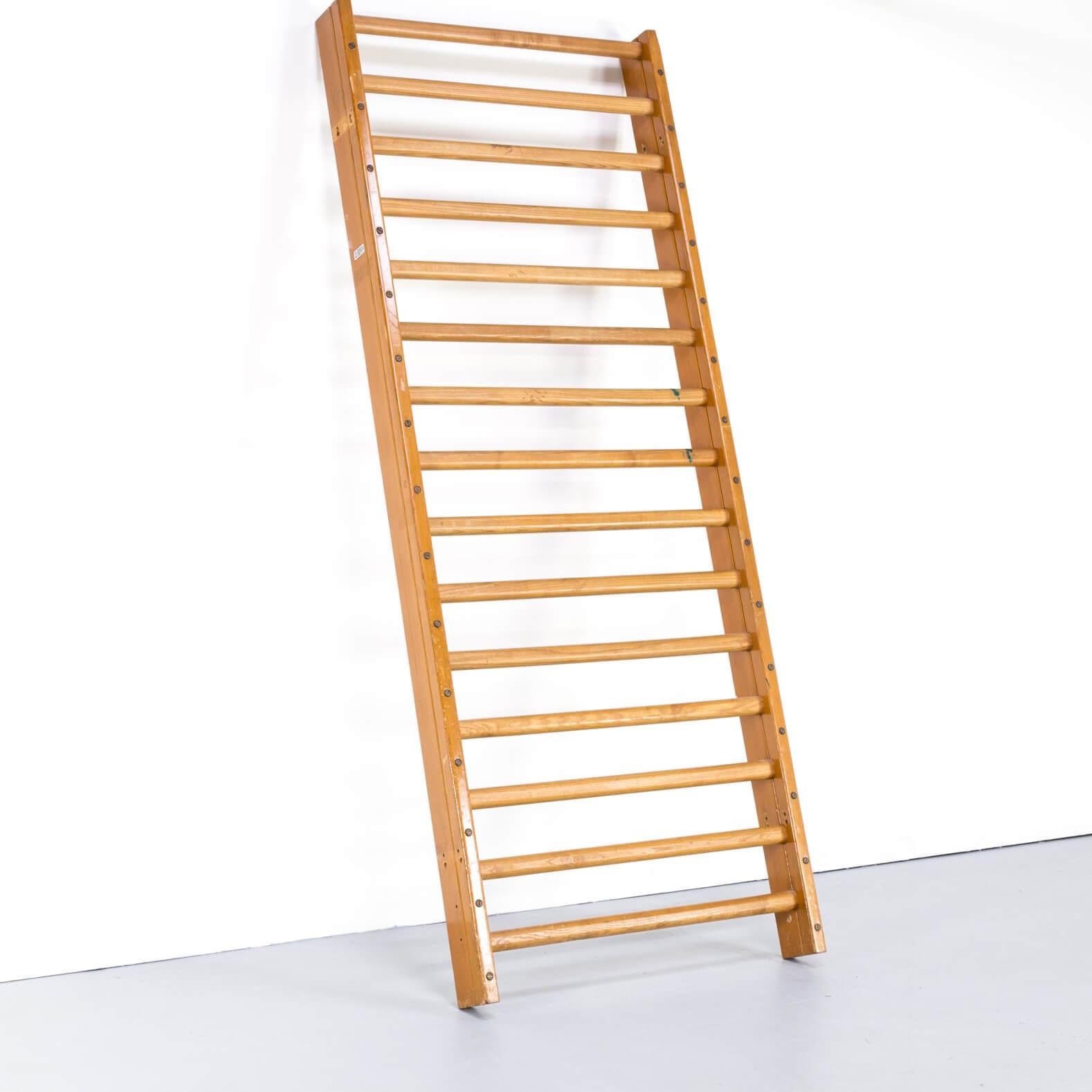 1990s Enraf Nonius decorative rack. This decorative object is actually a climbing fence used for medical fitness. It is developed in the 1990s and shows a good condition consistent with age and use.