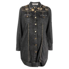 90s Etoile Vintage ash grey cotton long shirt