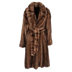 90s Filippo Alpi Vintage shaded brown faux fur coat