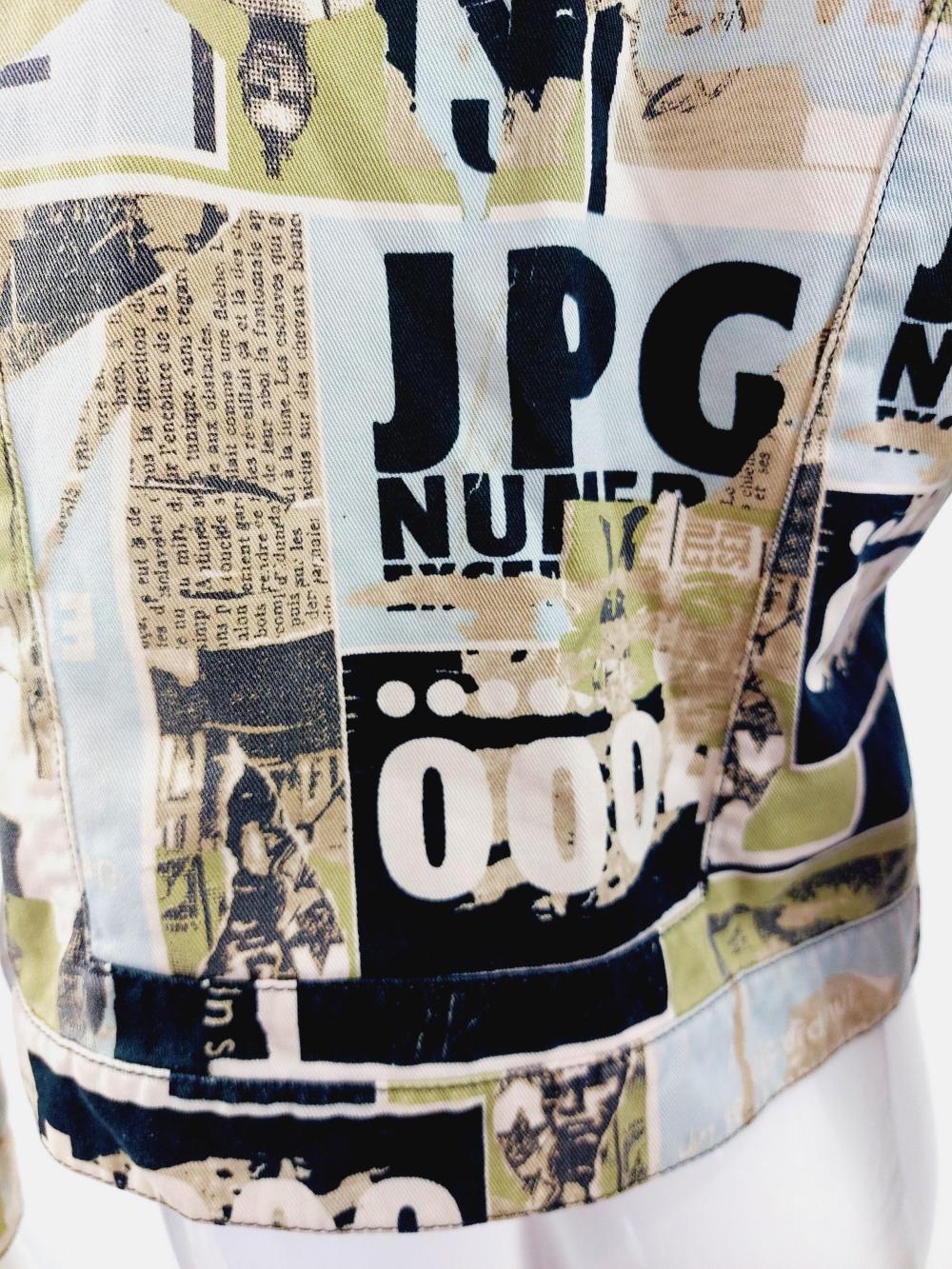 Veste en jean Gaultier Jeans Anarchy Punk Rock Fight Racism Tattoo Club des années 90 en vente 11