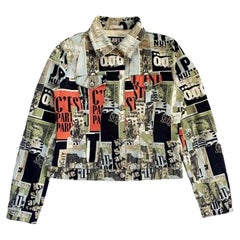 90s Gaultier Jeans Anarchia Punk Rock Lotta al razzismo Tattoo Club Kid Giacca Denim