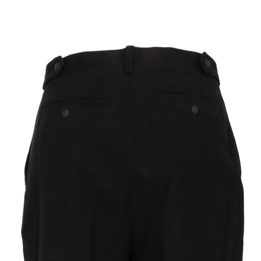 Women's 90s Gianfranco Ferré Golf Vintage black cotton pleated trousers For Sale