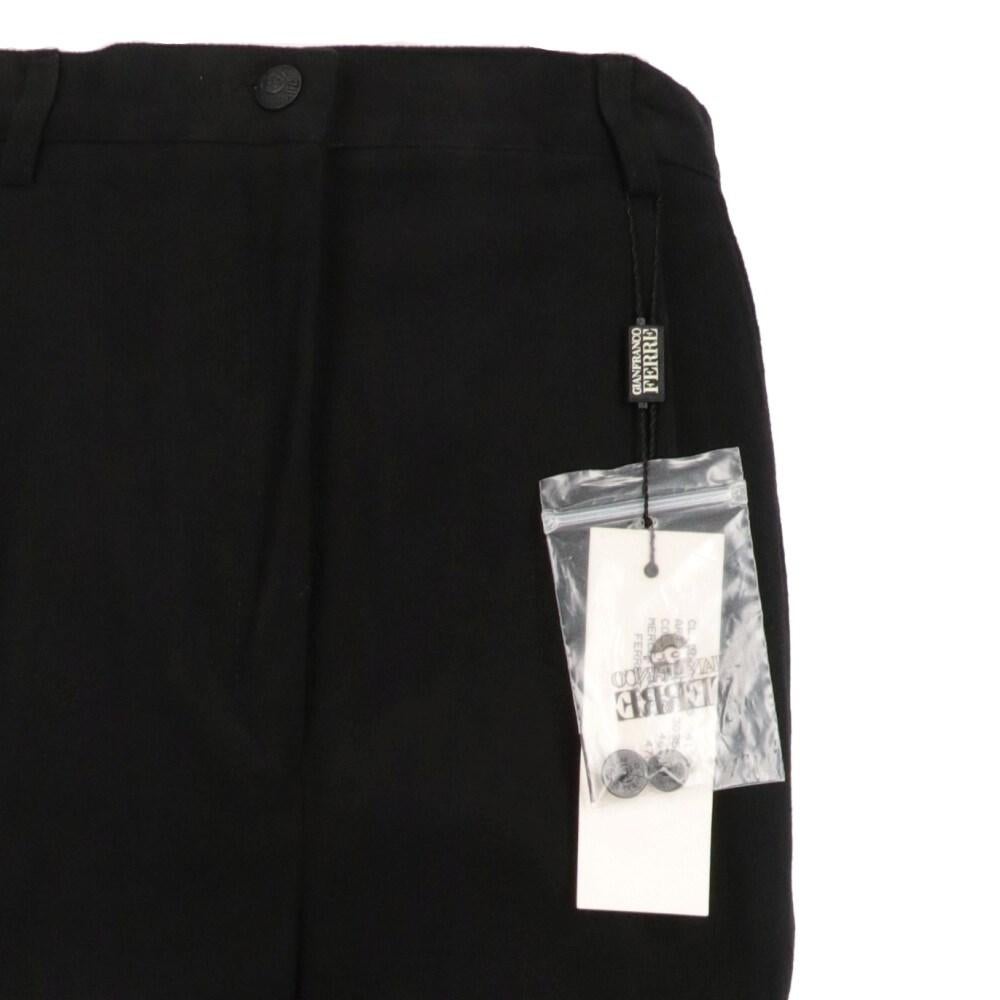90s Gianfranco Ferré Golf Vintage black cotton pleated trousers For Sale 1