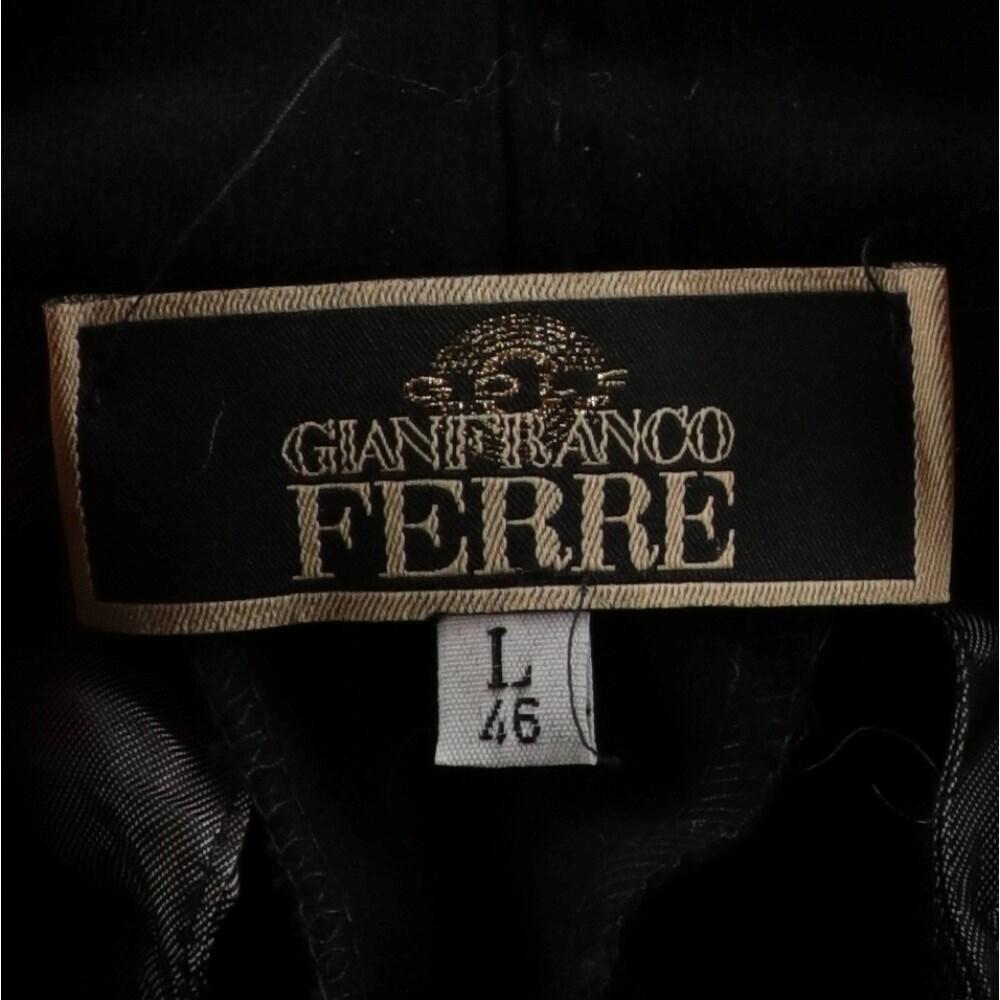 90s Gianfranco Ferré Golf Vintage black cotton pleated trousers For Sale 2