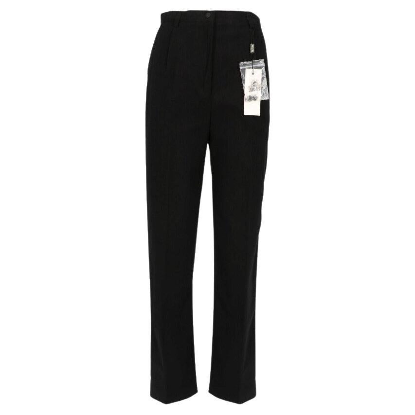90s Gianfranco Ferré Golf Vintage black cotton pleated trousers