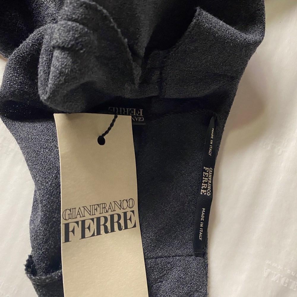 90s Gianfranco Ferré gray wool blend dress 1