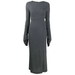 90s Gianfranco Ferré gray wool blend dress