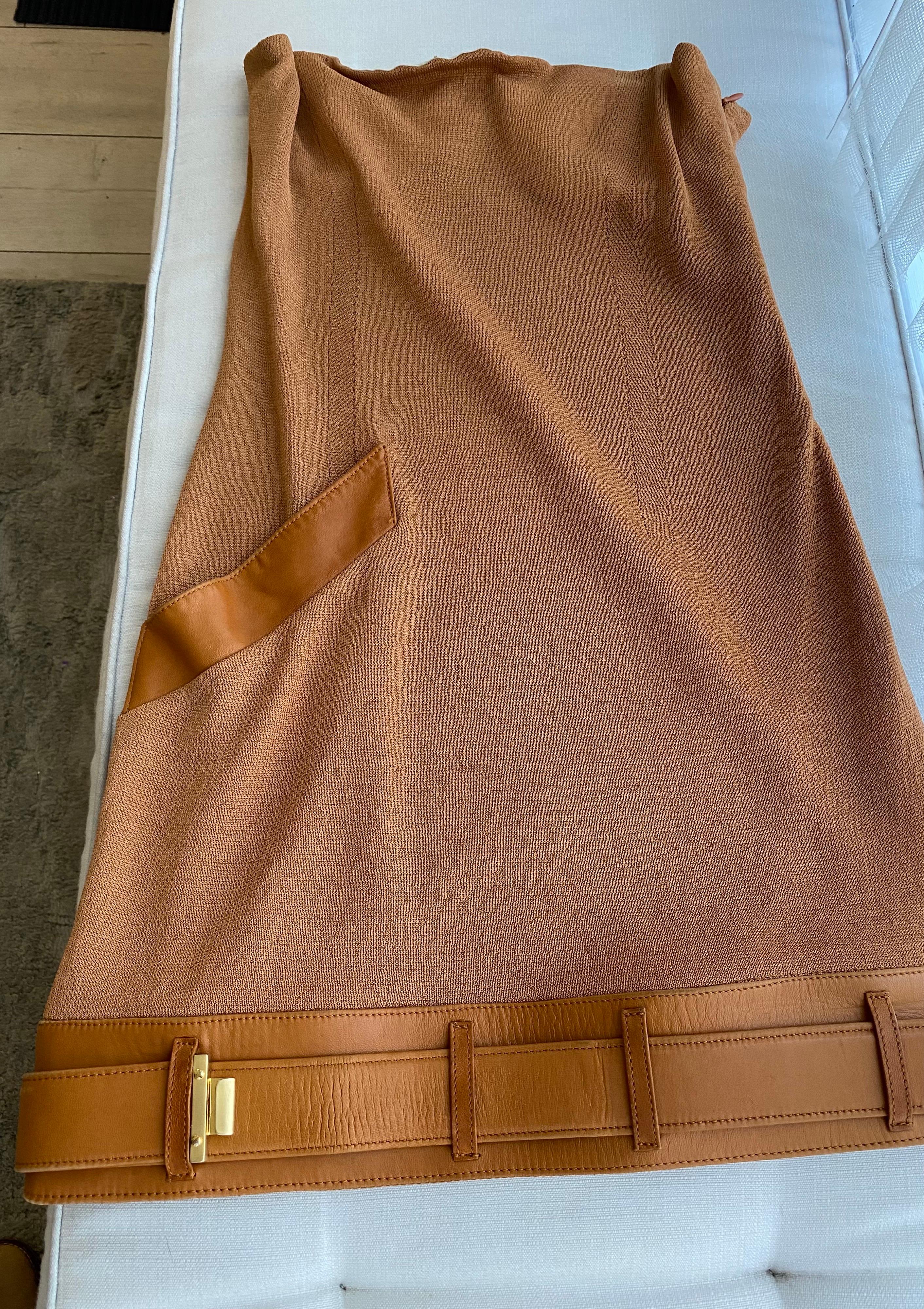 90s Gianfranco Ferre Light Brown Strapless Mini cocktail Dress For Sale 1