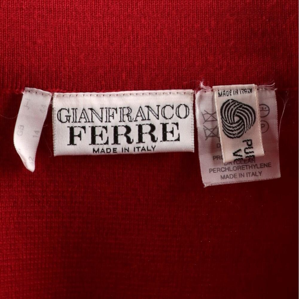 90s Gianfranco Ferré red wool knitted skirt In Excellent Condition For Sale In Lugo (RA), IT