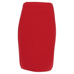 90s Gianfranco Ferré red wool knitted skirt