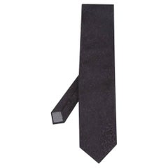 90s Gianfranco Ferré Vintage black floral silk tie