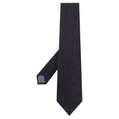 90s Gianfranco Ferré Vintage black silk and wool tie