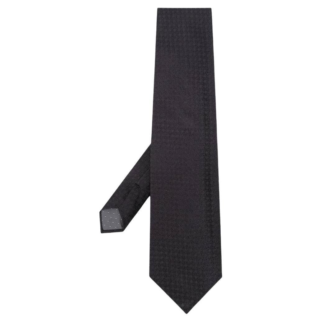 90s Gianfranco Ferré Vintage black silk tie For Sale