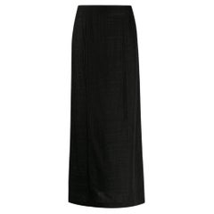 90s Gianfranco Ferrè Vintage black straight long skirt