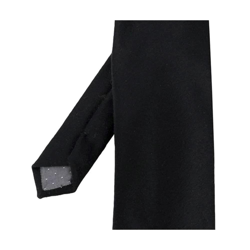 90s Gianfranco Ferré Vintage black wool tie In Excellent Condition For Sale In Lugo (RA), IT