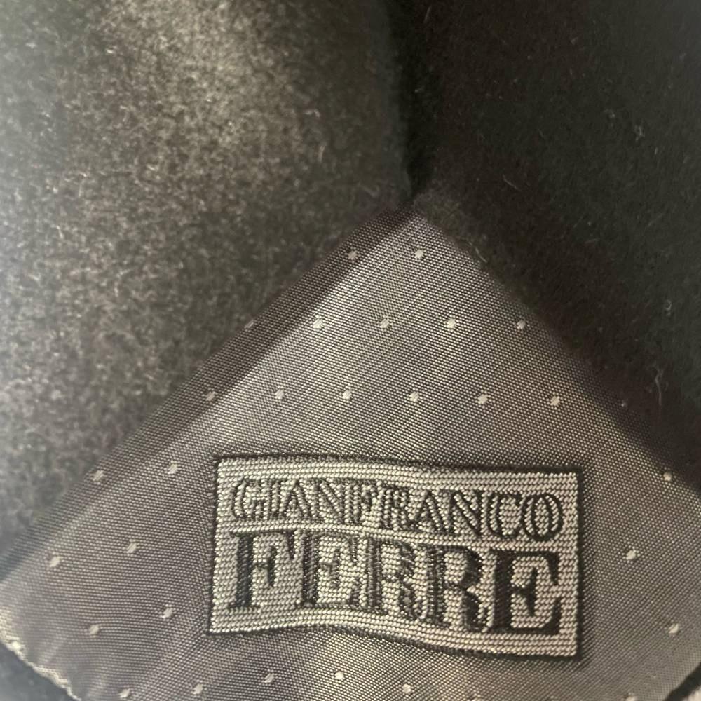 Men's 90s Gianfranco Ferré Vintage black wool tie For Sale