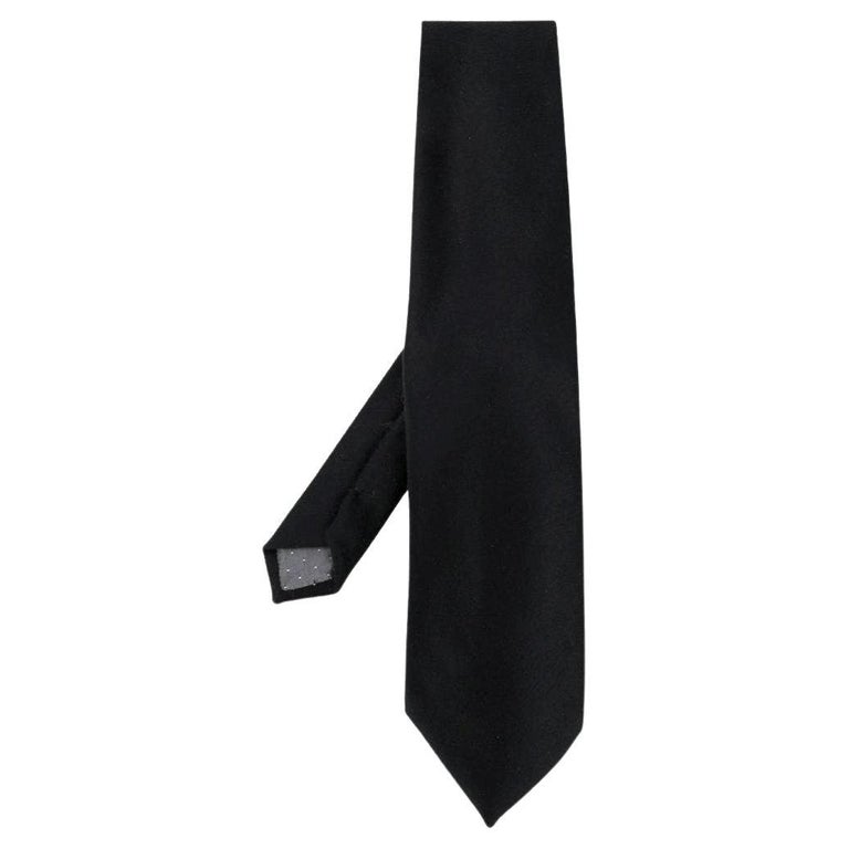 90s Gianfranco Ferré Vintage black wool tie For Sale at 1stDibs