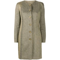 90s Gianfranco Ferré Vintage khaki silk jacket