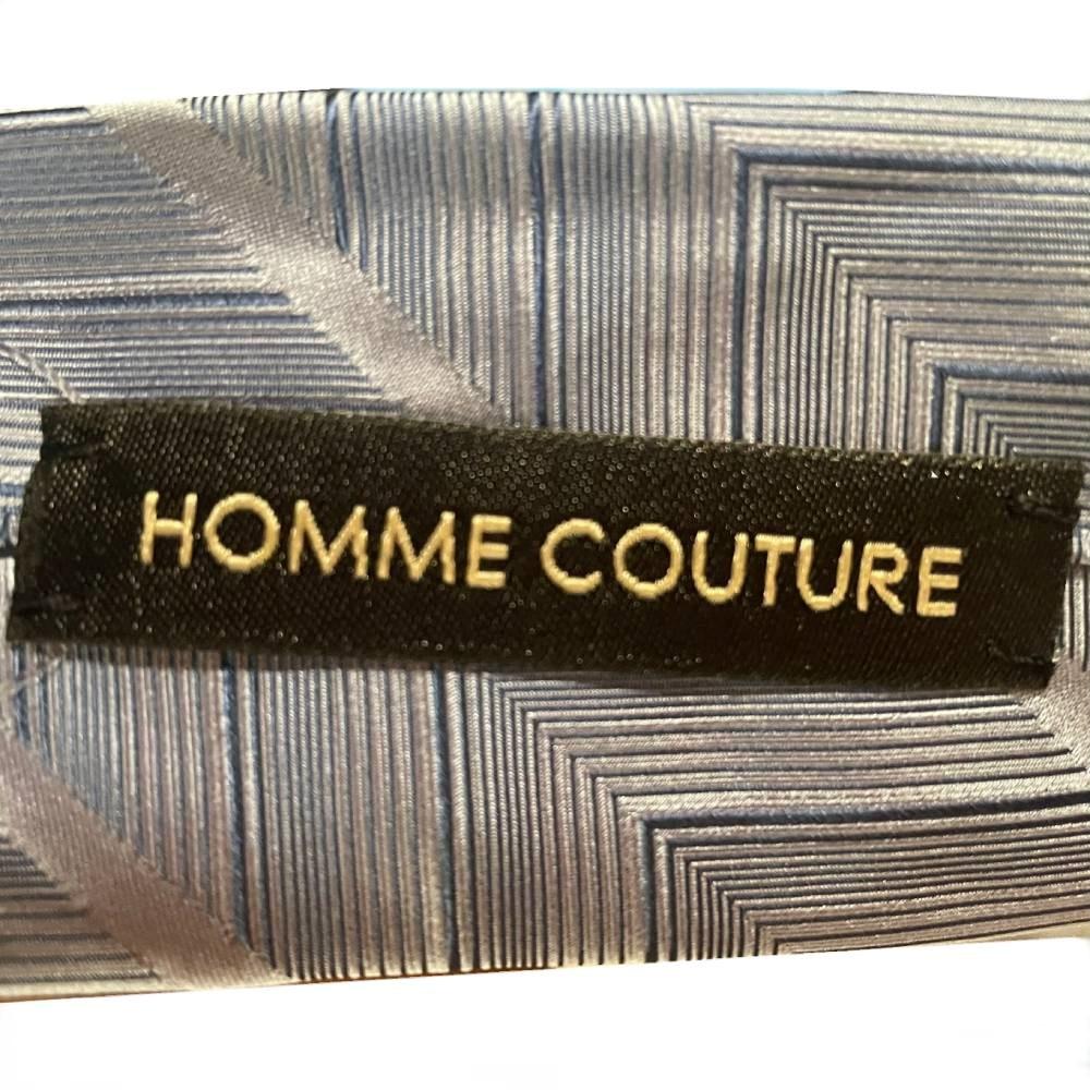 TigerTie Cravatta In Seta Jacquard 100% Colore Blu Azzurro Turchese A Righe, Taglio Classico, Lunghezza 150 Cm, Larghezza 8 Cm - 4