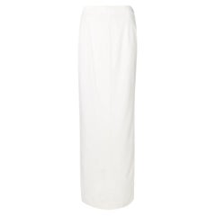 90s Gianfranco Ferré Vintage white mixed fabric long wedding skirt