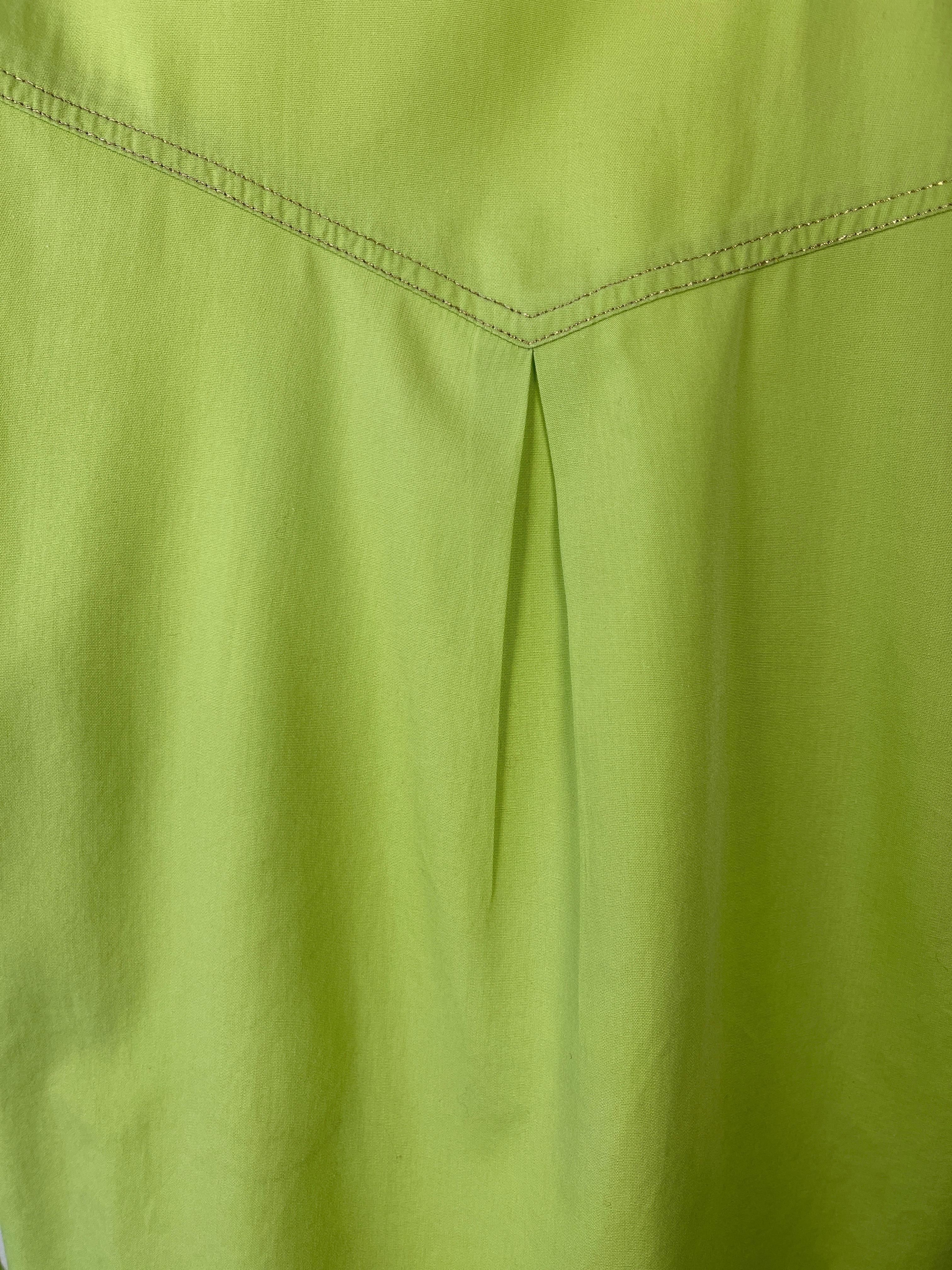 Camisa Gianni Versace Icono Vintage Años 90 Cabezas de Medusa Verde en venta 2