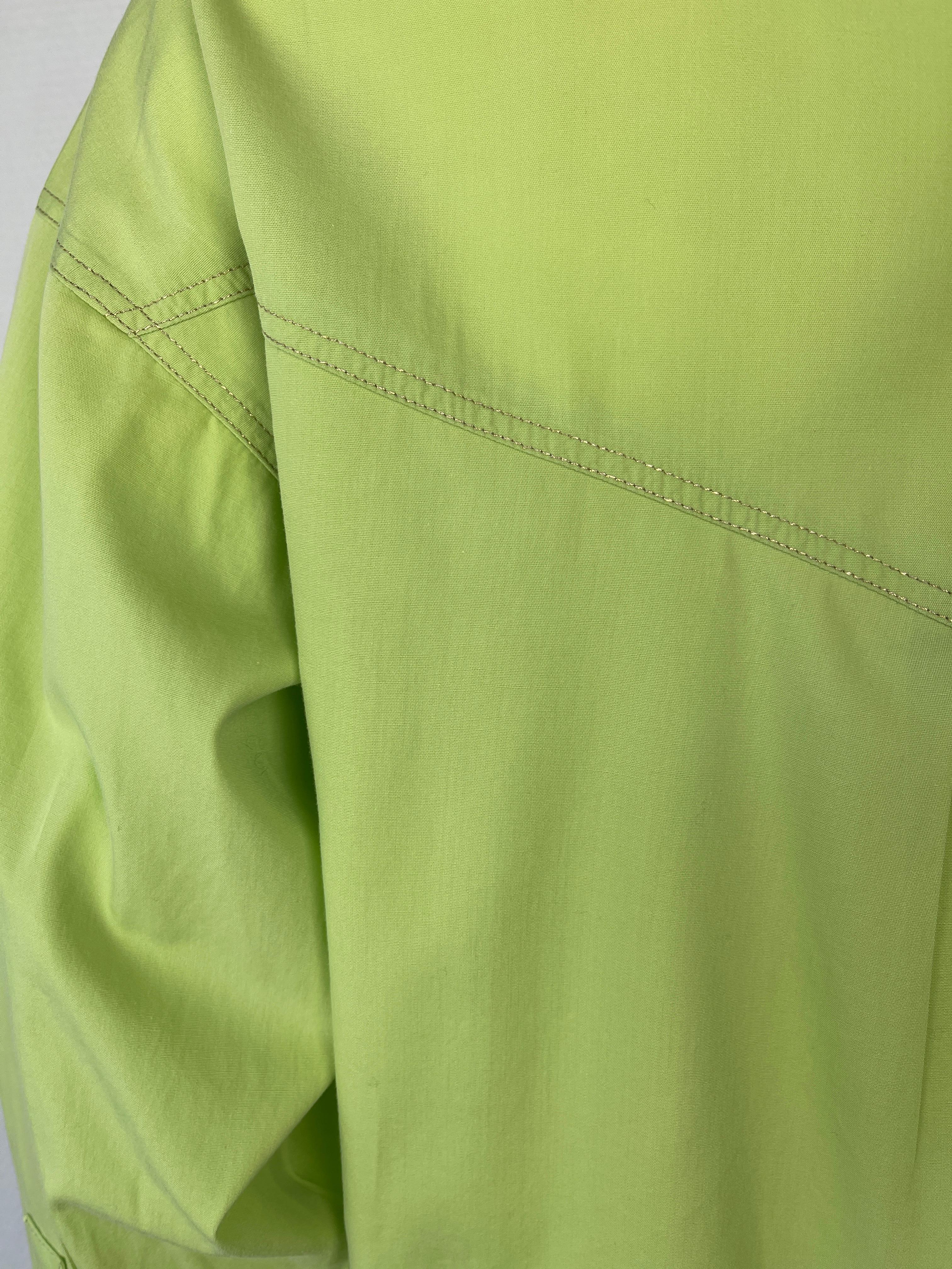 Camisa Gianni Versace Icono Vintage Años 90 Cabezas de Medusa Verde en venta 3