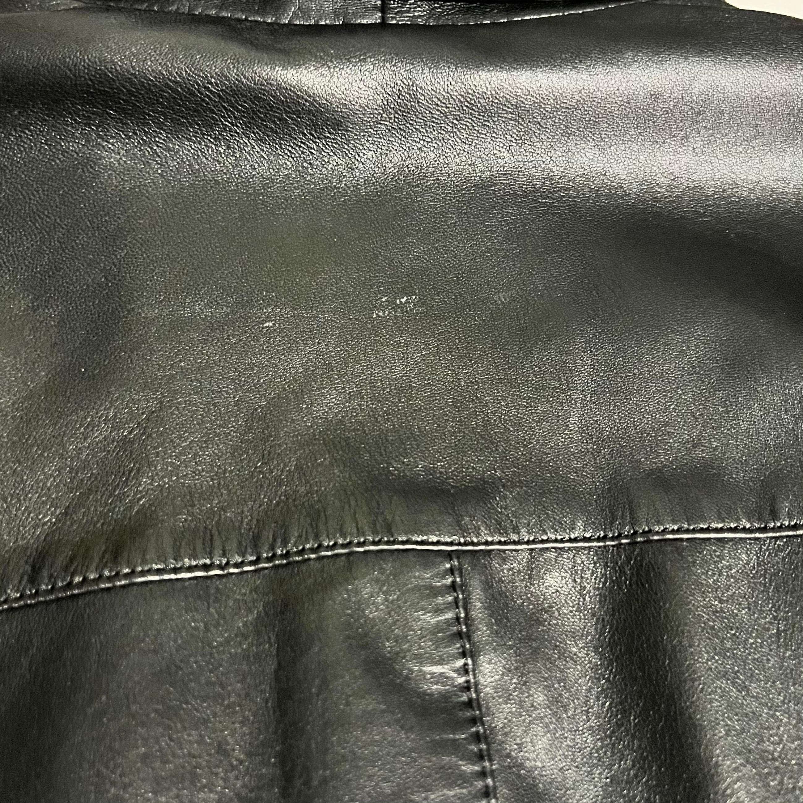 Gianni Versace Versus 90's Vintage Black Leather Safety Pin Jacket 11