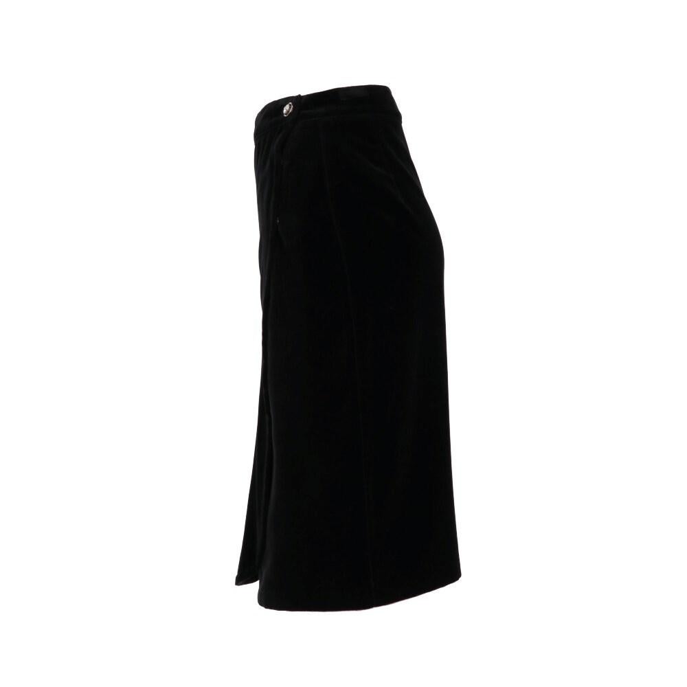 90s Gianni Versace Vintage black velvet midi skirt In Excellent Condition For Sale In Lugo (RA), IT