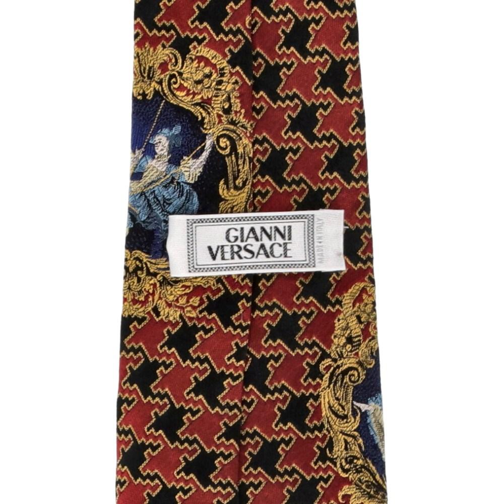Men's 90s Gianni Versace Vintage multicolor jacquard silk tie