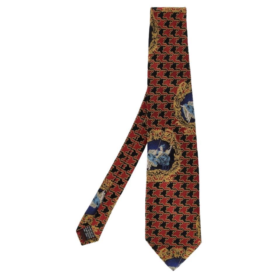 90s Gianni Versace Vintage multicolor jacquard silk tie