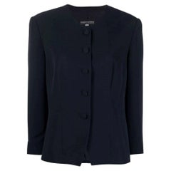 Giacca di seta blu scuro anni '90 Giorgio Armani