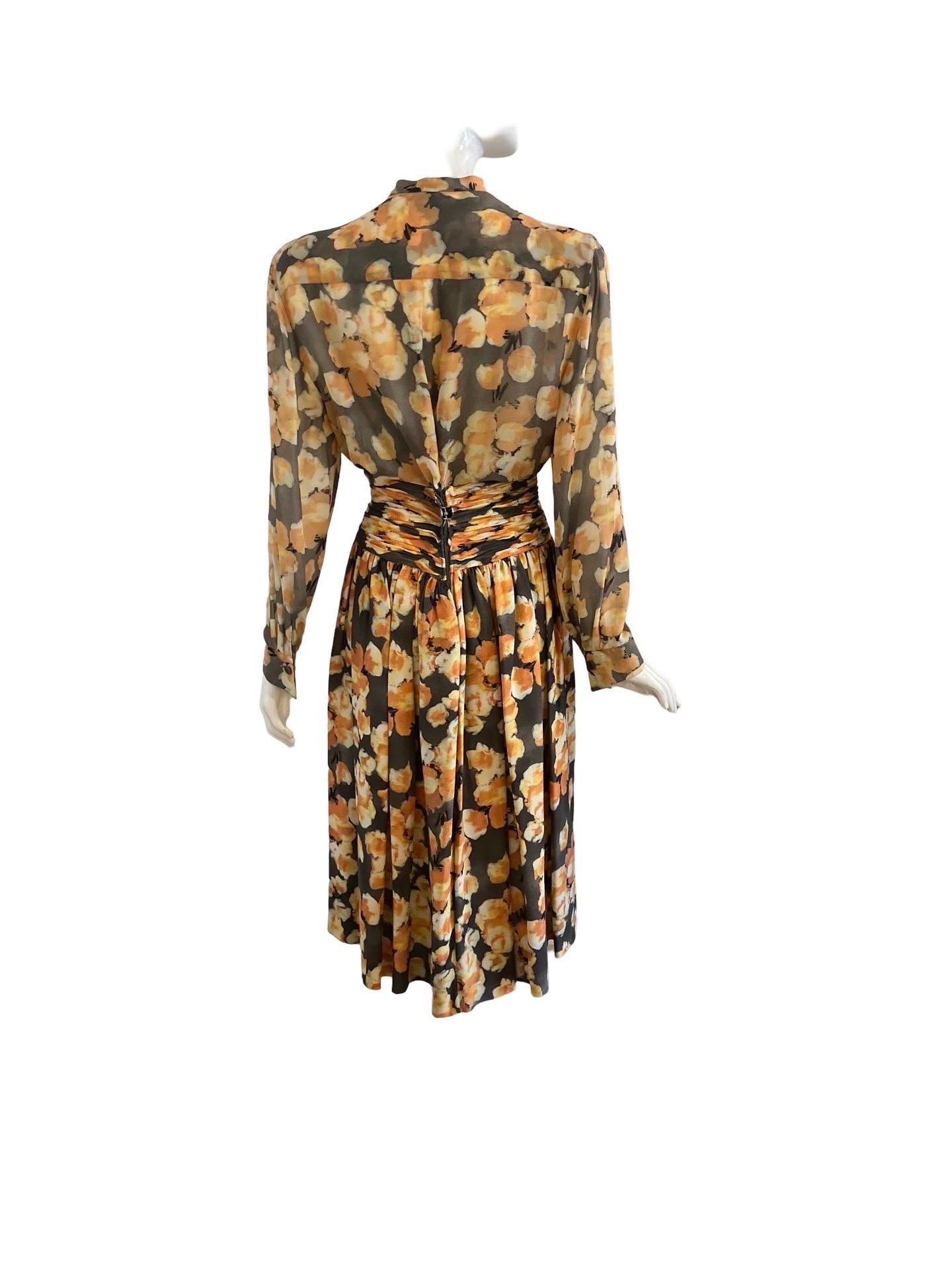90s Giorgio Armani Floral Skirt Set For Sale 2