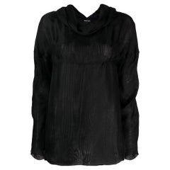 90s Giorgio Armani Vintage black cotton top