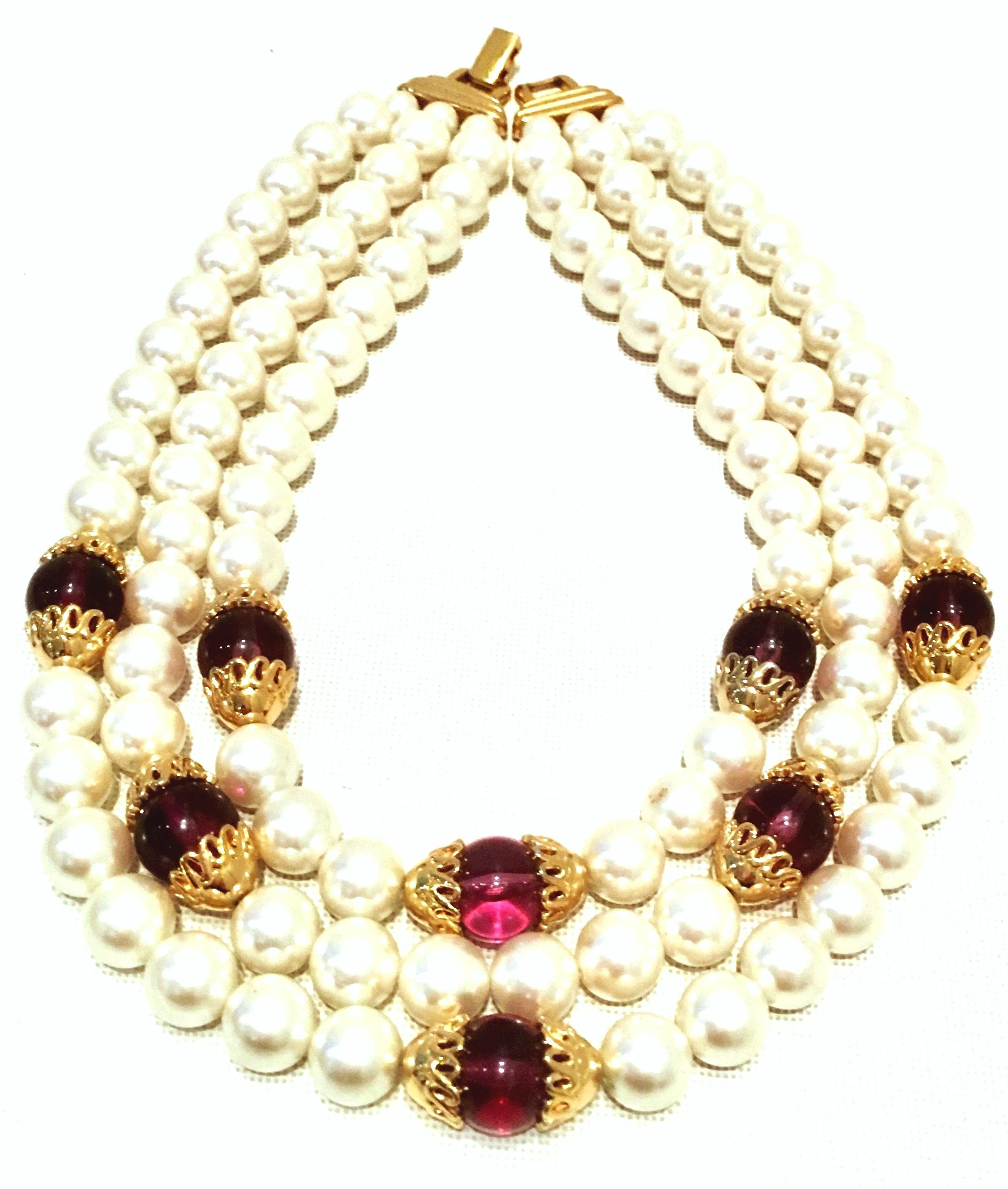 napier pearl and gold necklace