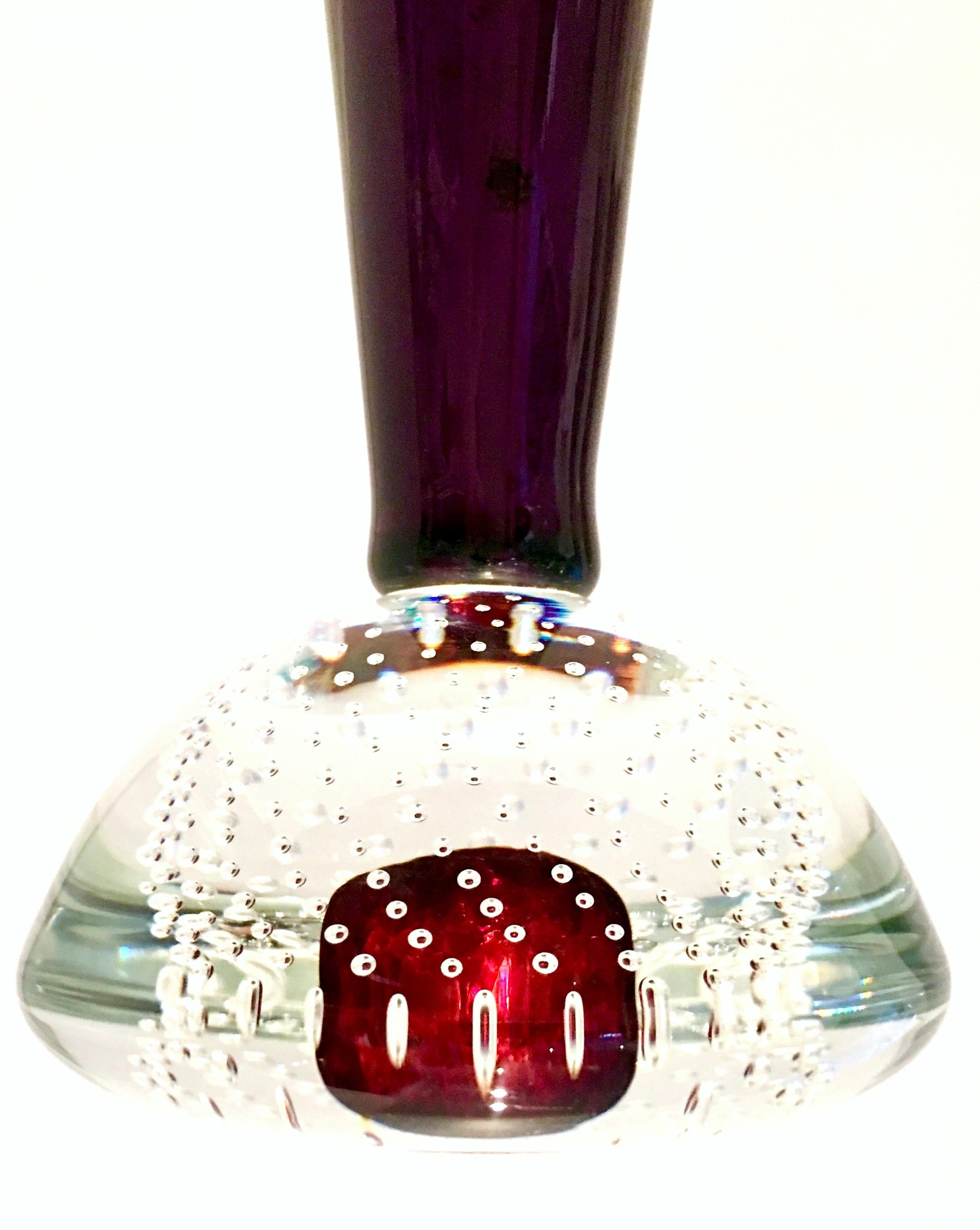 1990s Hand Blown Murano Style Art Glass Vase by, Young & Constantin For Sale 2