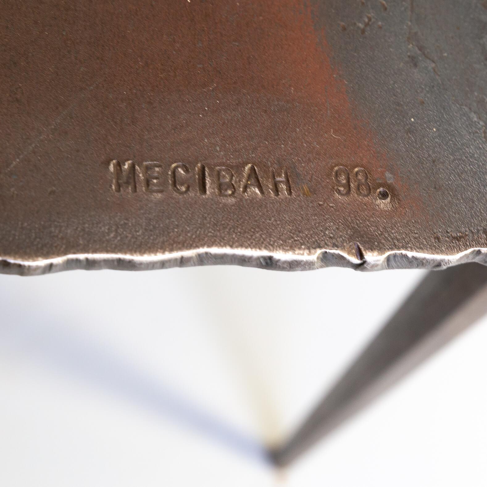 1990s Indir Mecibah Solid Metal Artwork Coffee Table for Smederij Moerman For Sale 3