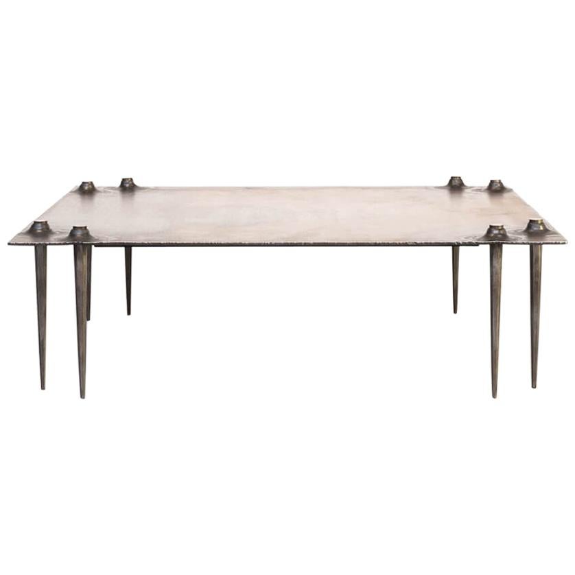 1990s Indir Mecibah Solid Metal Artwork Coffee Table for Smederij Moerman For Sale