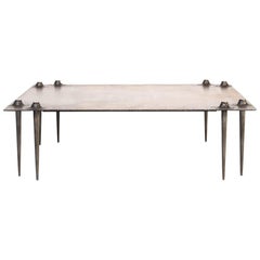 1990s Indir Mecibah Solid Metal Artwork Coffee Table for Smederij Moerman