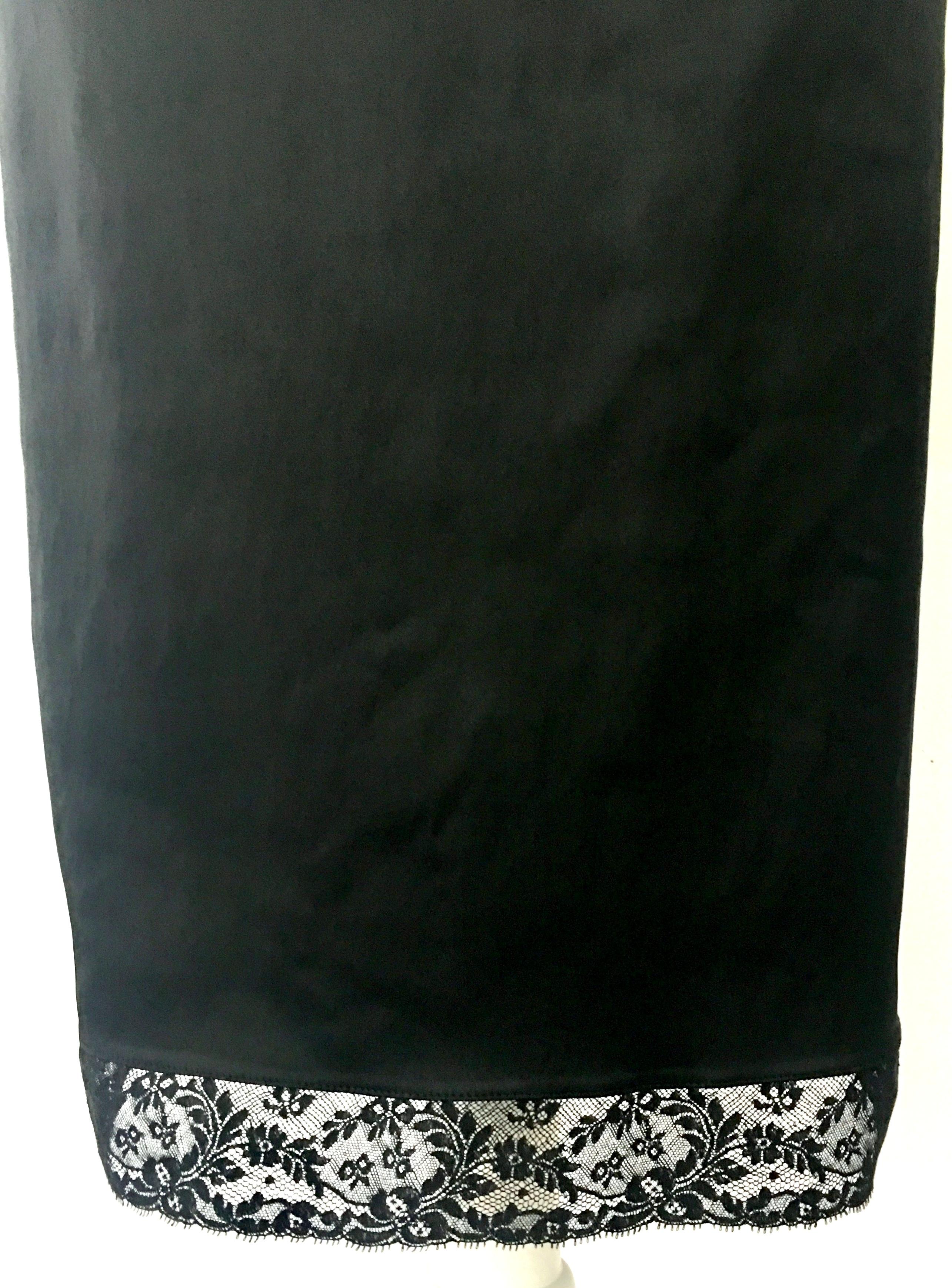 90'S Italian  Dolce & Gabbana Black Fitted Slip Style Dress Sz-46 10