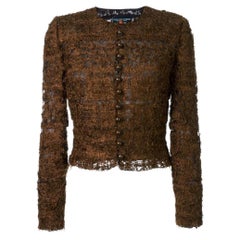 90s Jean-Louis Scherrer brown cotton blend jacket