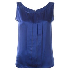 90s Jean-Louis Scherrer Vintage electric blue silk top