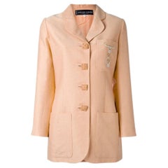 90s Jean-Louis Scherrer Vintage salmon pink silk jacket