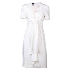 90s Jean-Louis Scherrer Vintage white knotted dress