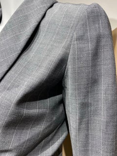 90s John Galliano Grey Pinstripes Pant Suit