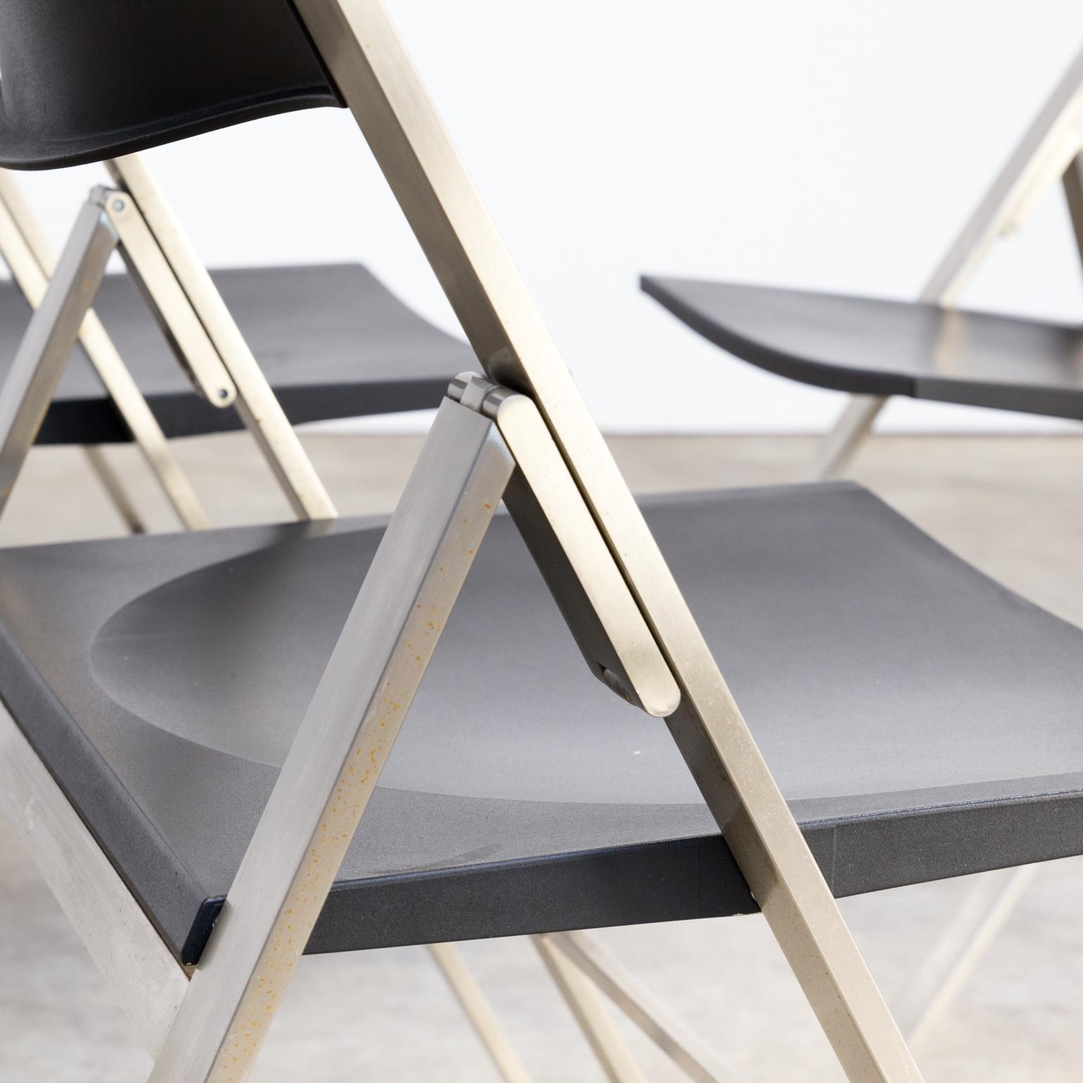 1990s, Justus Kolberg ‘P08’ Folding Chair for Tecno Set of 4 For Sale 4